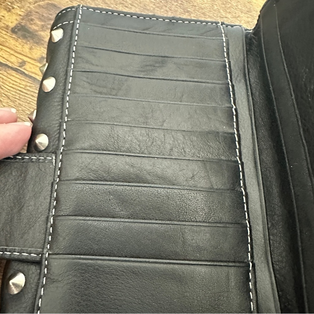 Betsey Johnson Black Studded Wallet - Picture 7 of 15